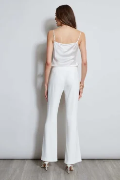 Elie Tahari Lace Trim Fit & Flare Pant- Bottoms