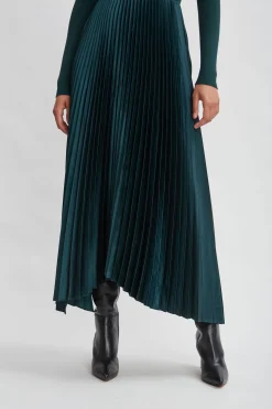 Elie Tahari Long Sleeve Knit Pleated Dress- Dresses & Jumpsuits|Long Sleeve Dresses