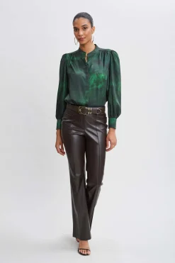 Elie Tahari Marble Button Down Shirt- Tops & Sweaters