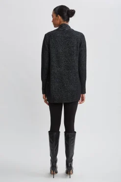 Elie Tahari Metallic Cable Cardigan- Tops & Sweaters