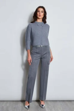 Elie Tahari Metallic Cargo Pant- Bottoms|Suiting