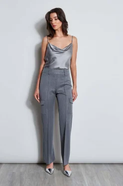 Elie Tahari Metallic Cargo Pant- Bottoms|Suiting