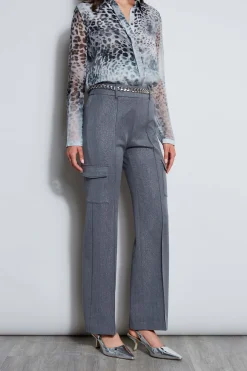 Elie Tahari Metallic Cargo Pant- Bottoms|Suiting