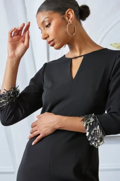 Elie Tahari Metallic Fringe Shift Dress- Dresses & Jumpsuits