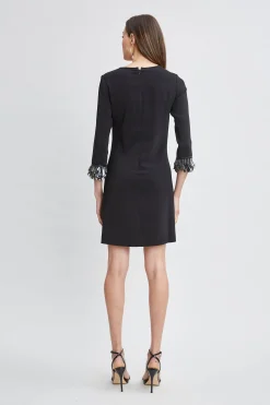 Elie Tahari Metallic Fringe Shift Dress- Dresses & Jumpsuits