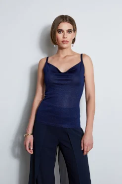 Elie Tahari Metallic Knit Cami- Tops & Sweaters