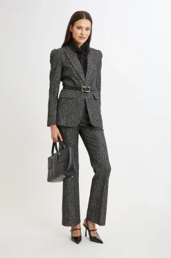 Elie Tahari Metallic Tweed Blazer- Suiting|Jackets & Blazers