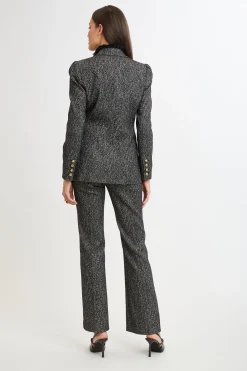 Elie Tahari Metallic Tweed Blazer- Suiting|Jackets & Blazers