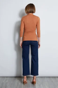 Elie Tahari Mock Wrap Knit- Tops & Sweaters