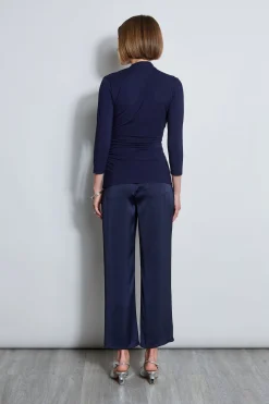 Elie Tahari Mock Wrap Knit- Tops & Sweaters