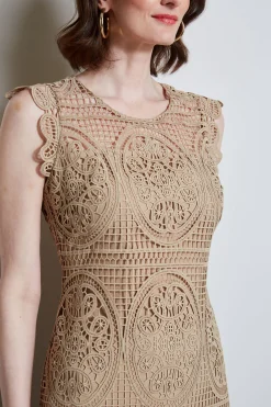 Elie Tahari Mosaic Lace Dress- Dresses & Jumpsuits|Sleeveless Dresses