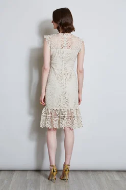 Elie Tahari Mosaic Lace Dress- Dresses & Jumpsuits|Sleeveless Dresses