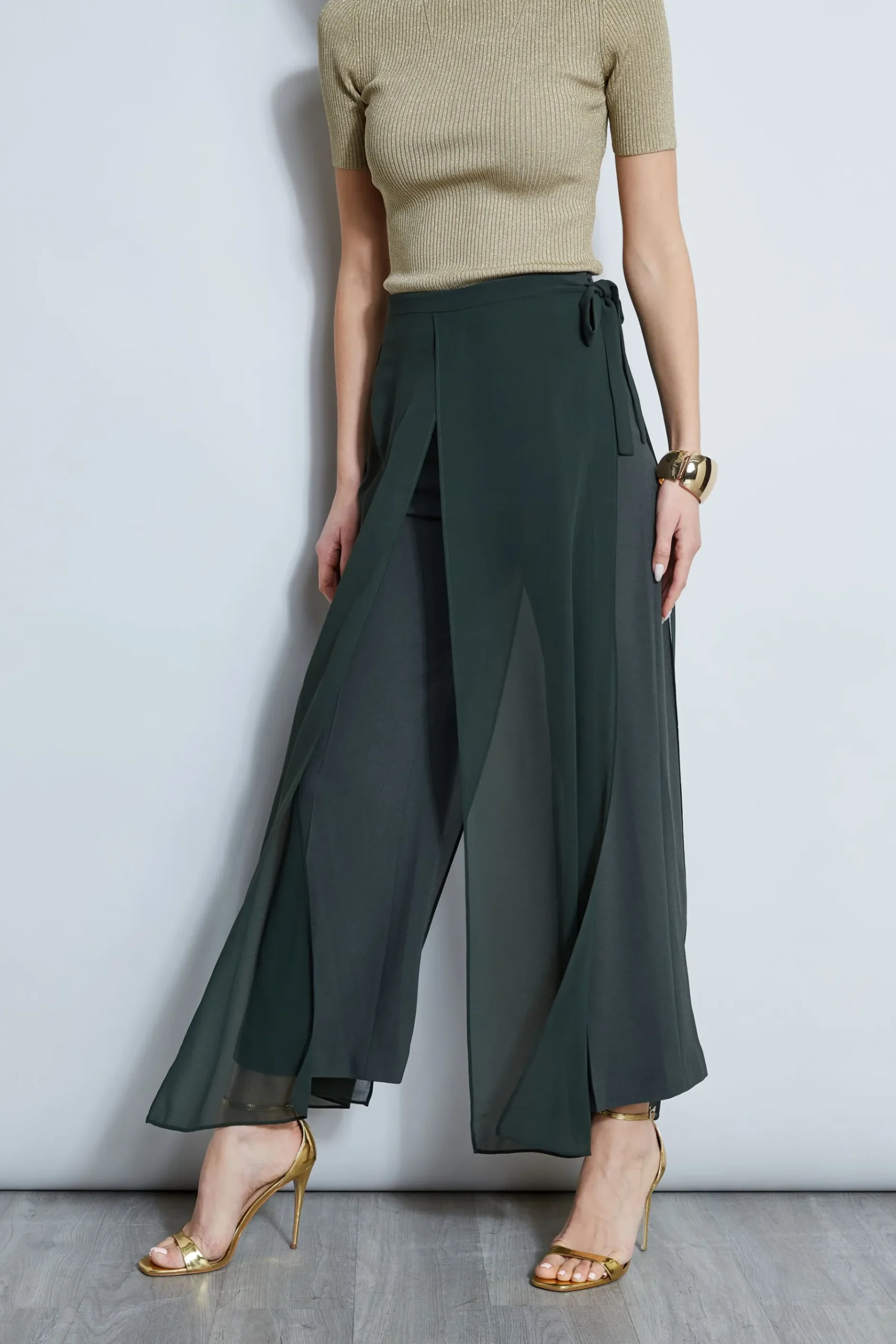 Elie Tahari Overlay Pant- Bottoms