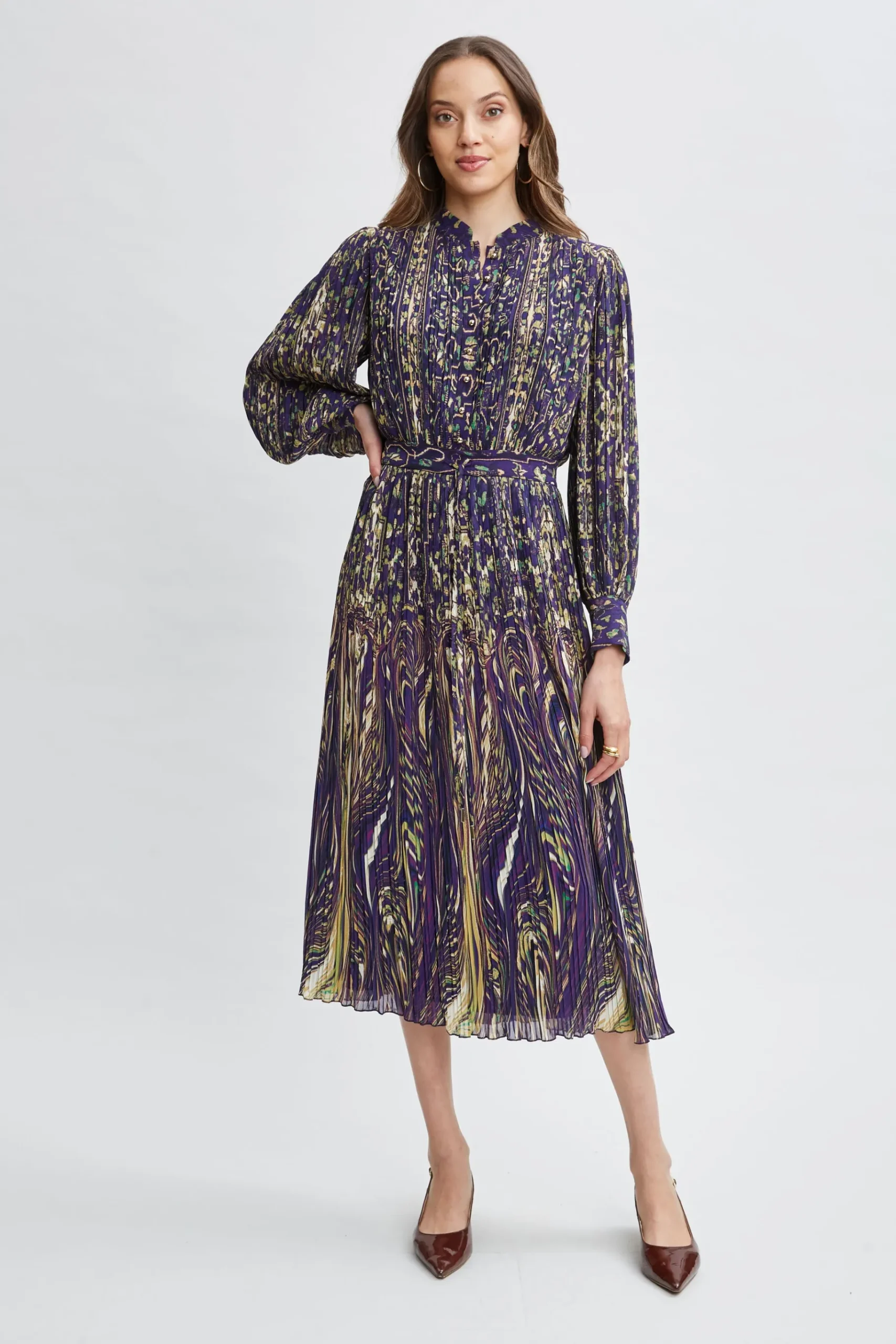Elie Tahari Paisley Midi Dress- Dresses & Jumpsuits
