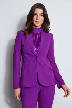 Elie Tahari Panel Single Button Blazer- Jackets & Blazers|Suiting