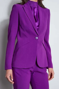 Elie Tahari Panel Single Button Blazer- Jackets & Blazers|Suiting