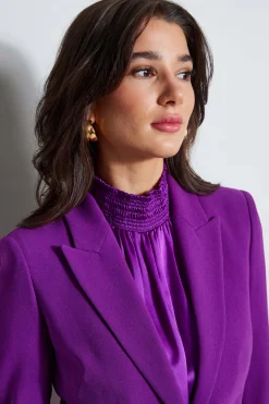 Elie Tahari Panel Single Button Blazer- Jackets & Blazers|Suiting