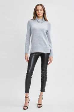 Elie Tahari Pearl Turtleneck Cashmere Wool Sweater- Tops & Sweaters