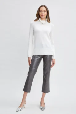 Elie Tahari Pearl Turtleneck Cashmere Wool Sweater- Tops & Sweaters
