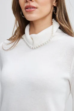 Elie Tahari Pearl Turtleneck Cashmere Wool Sweater- Tops & Sweaters