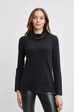 Elie Tahari Pearl Turtleneck Cashmere Wool Sweater- Tops & Sweaters