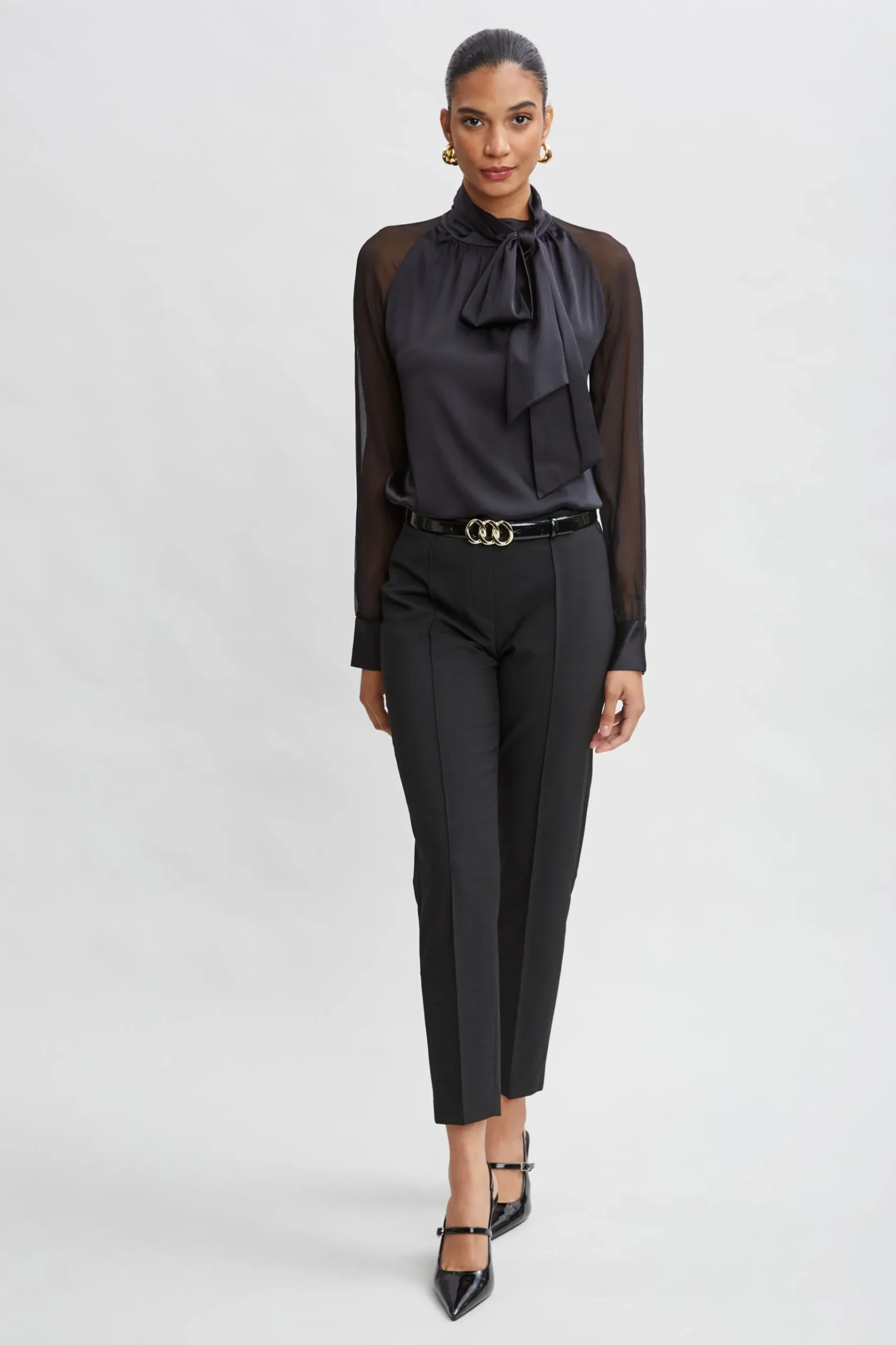 Elie Tahari Pintuck Slim Pant- Bottoms|Suiting