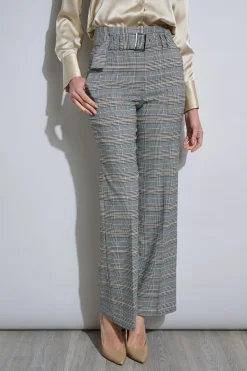 Elie Tahari Plaid Belted Pant- Bottoms