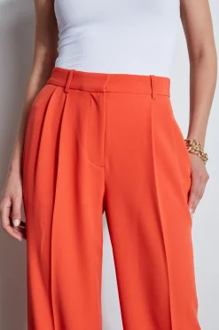 Elie Tahari Pleated Cuffed Pant- Bottoms