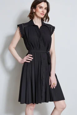 Elie Tahari Pleated Scallop Dress- Dresses & Jumpsuits
