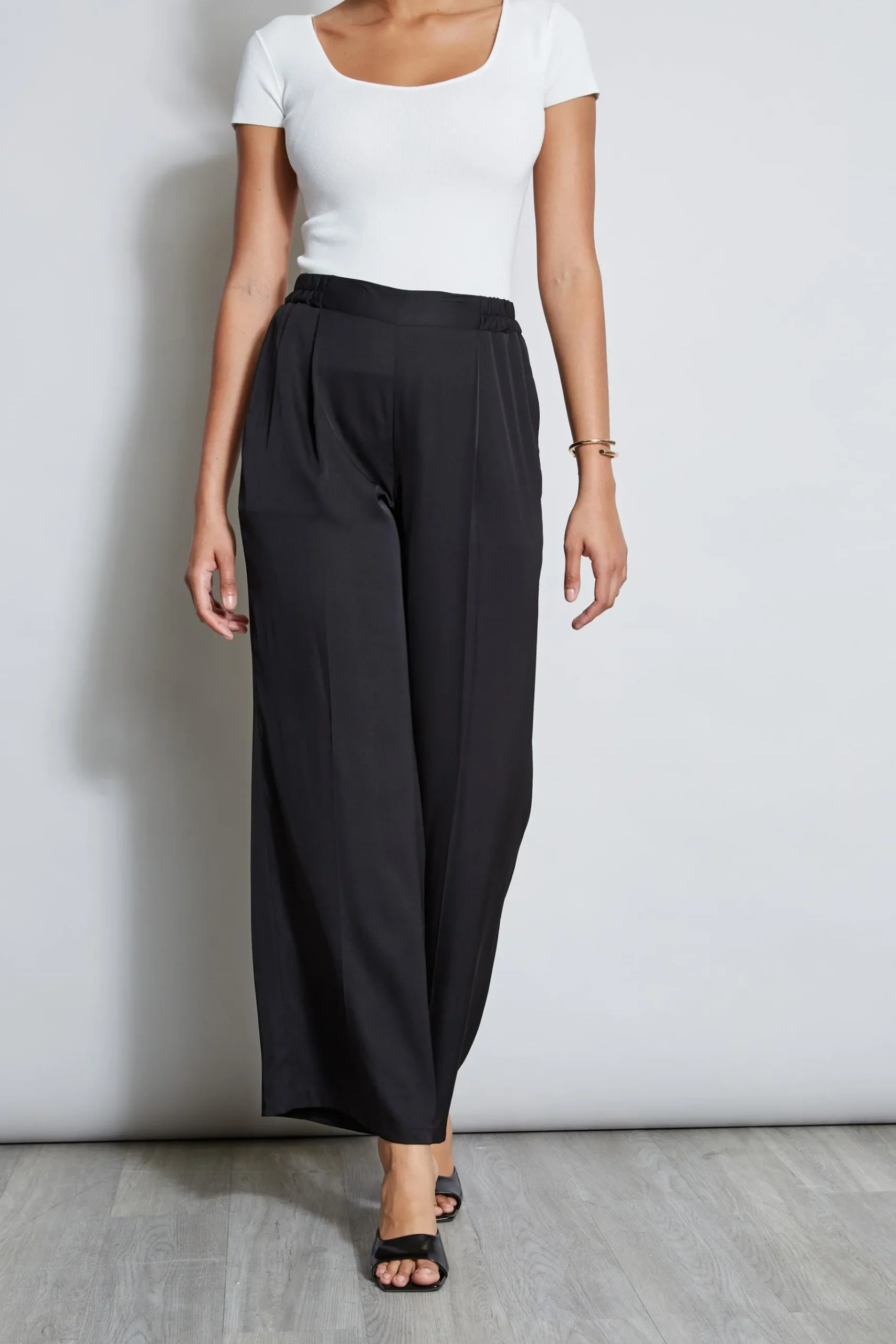Elie Tahari Pleated Silk Pant- Bottoms