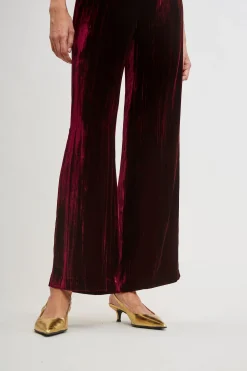 Elie Tahari Plisse Velvet Fluid Pant- Bottoms|Suiting