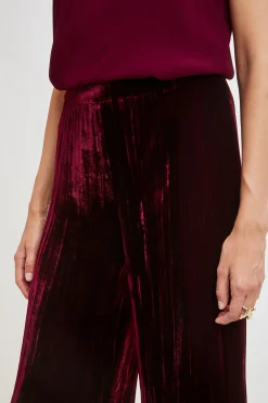 Elie Tahari Plisse Velvet Fluid Pant- Bottoms|Suiting