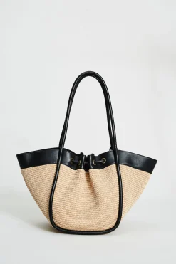 Elie Tahari Raffia Tote Bag- Fragrance|Gloves
