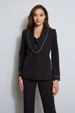 Elie Tahari Rhinestone Edged Blazer- Jackets & Blazers