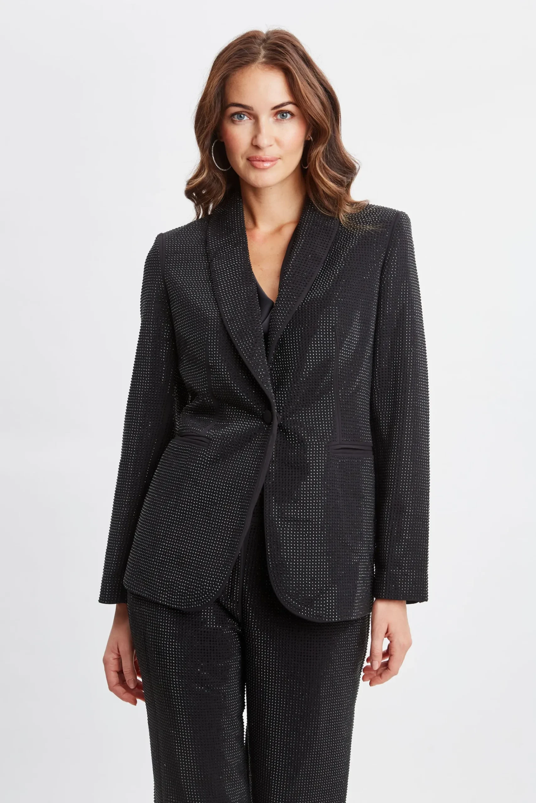Elie Tahari Rhinestone Embellished Blazer- Jackets & Blazers|Suiting