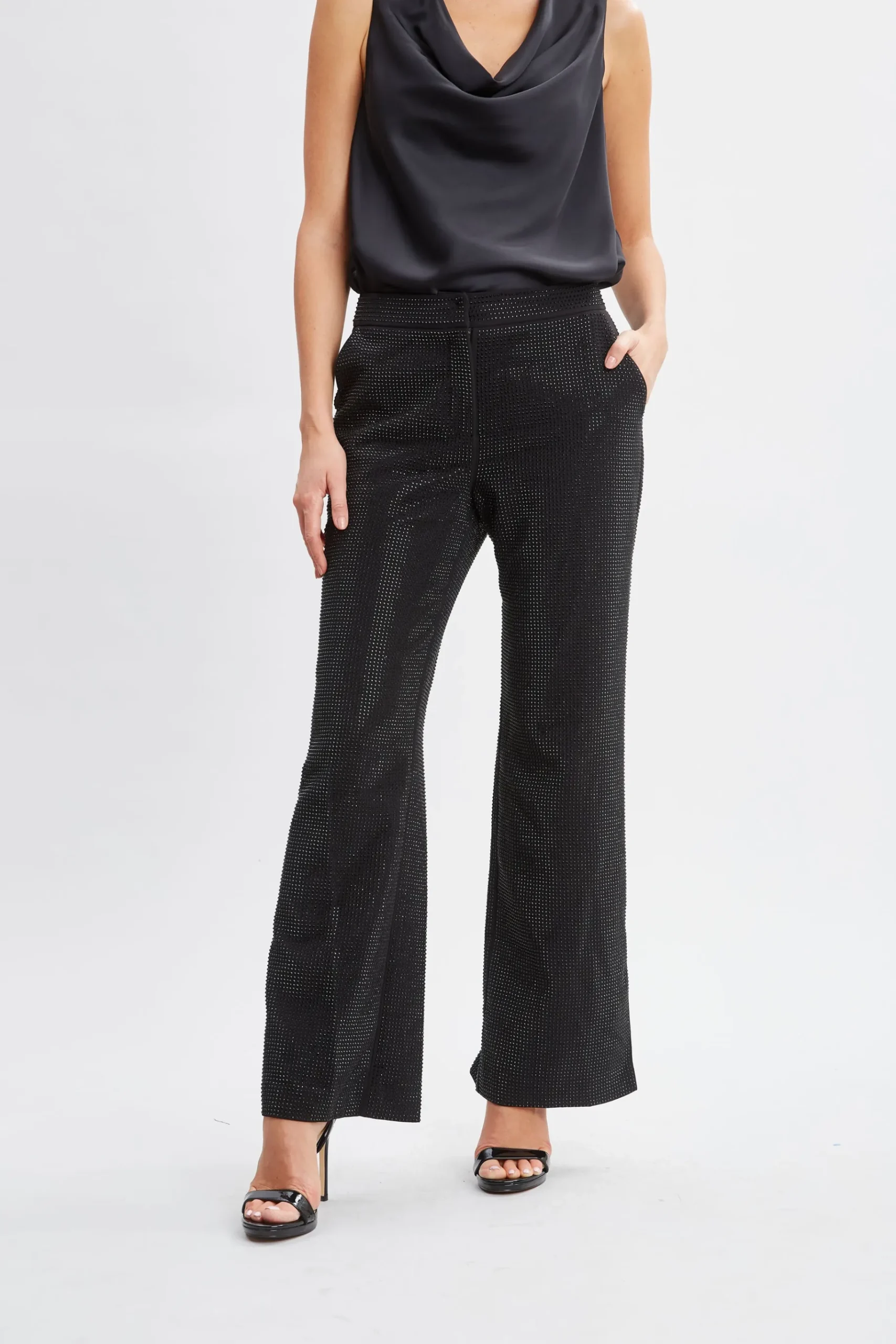 Elie Tahari Rhinestone Embellished Pants- Bottoms|Suiting