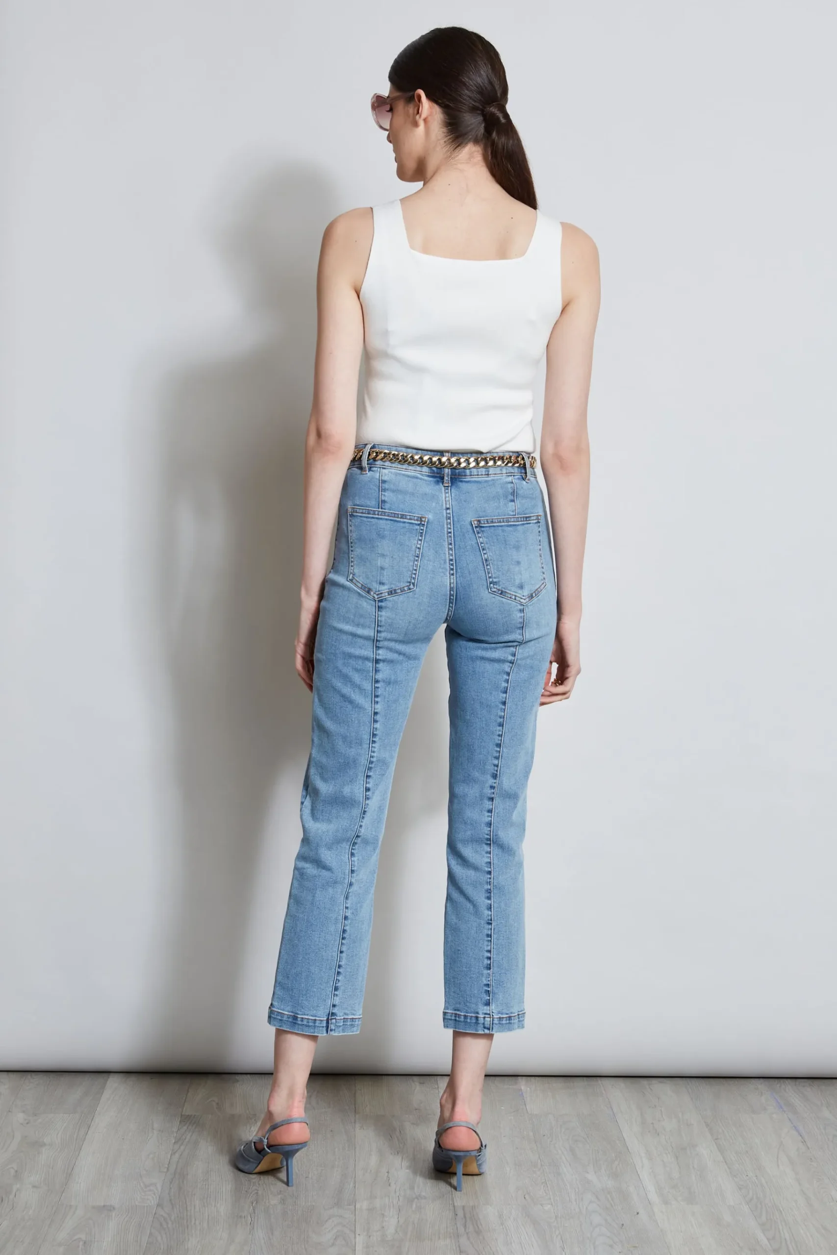 Elie Tahari Rib Detail Sweater Tank- Tops & Sweaters