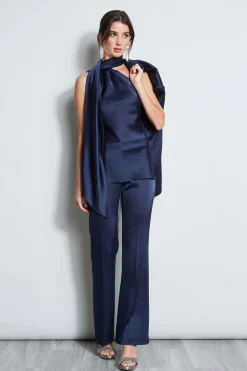 Elie Tahari Satin Boyfriend Blazer- Jackets & Blazers