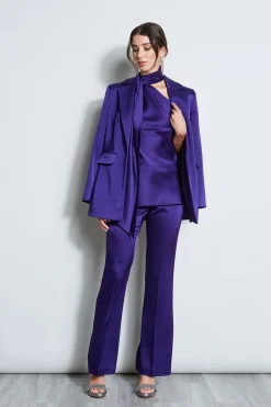 Elie Tahari Satin Boyfriend Blazer- Jackets & Blazers