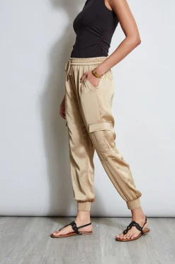 Elie Tahari Satin Cargo Pant- Bottoms