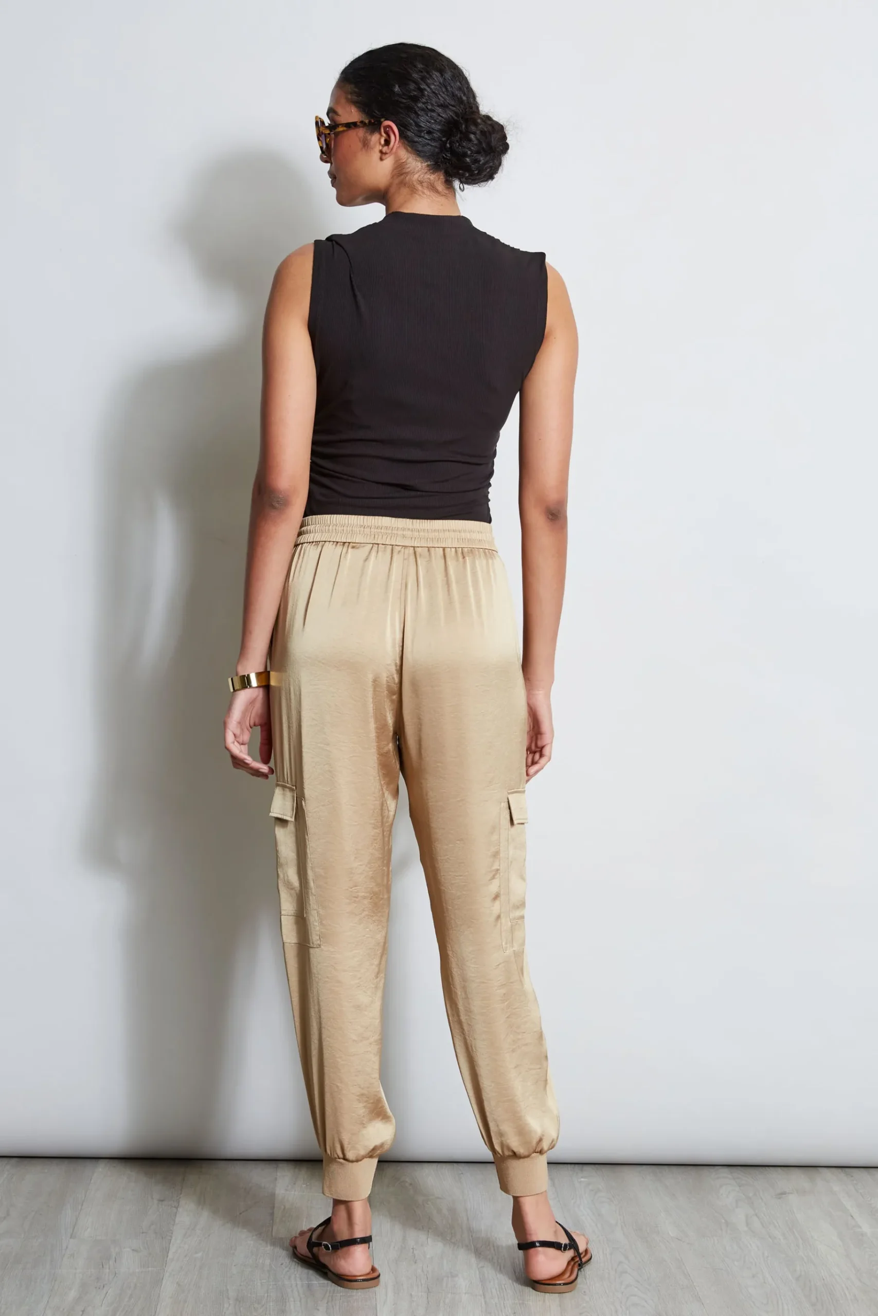 Elie Tahari Satin Cargo Pant- Bottoms