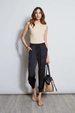 Elie Tahari Satin Cargo Pant- Bottoms