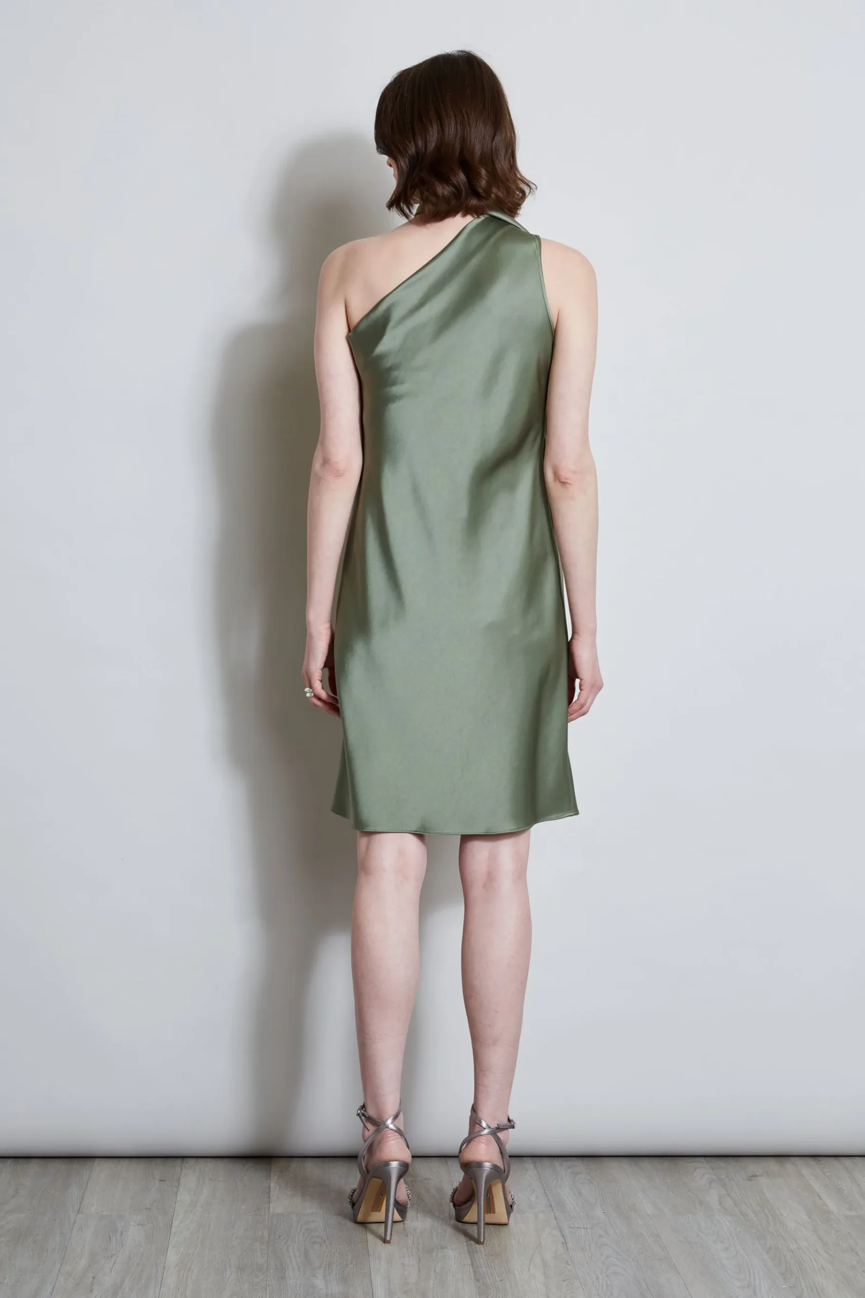 Elie Tahari Satin Scarf Dress- Dresses & Jumpsuits|Short Dresses