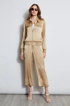 Elie Tahari Satin Utility Pocket Jacket- Jackets & Blazers