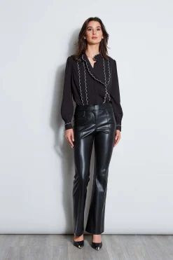 Elie Tahari Scallop Button Down Shirt- Tops & Sweaters