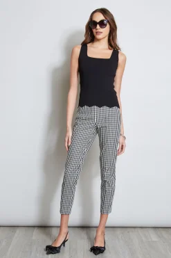 Elie Tahari Scallop Hem Sweater Tank- Tops & Sweaters