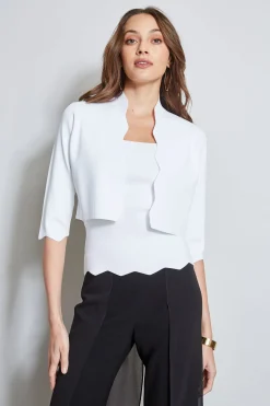 Elie Tahari Scallop Hem Sweater Tank- Tops & Sweaters