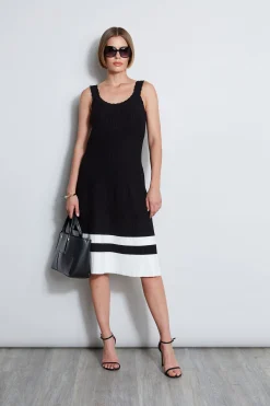 Elie Tahari Scallop Knit Dress- Dresses & Jumpsuits|Sleeveless Dresses