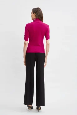 Elie Tahari Short Sleeve Cashmere Wool Sweater- Tops & Sweaters