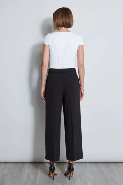 Elie Tahari Short Sleeve Rib Sweater- Tops & Sweaters